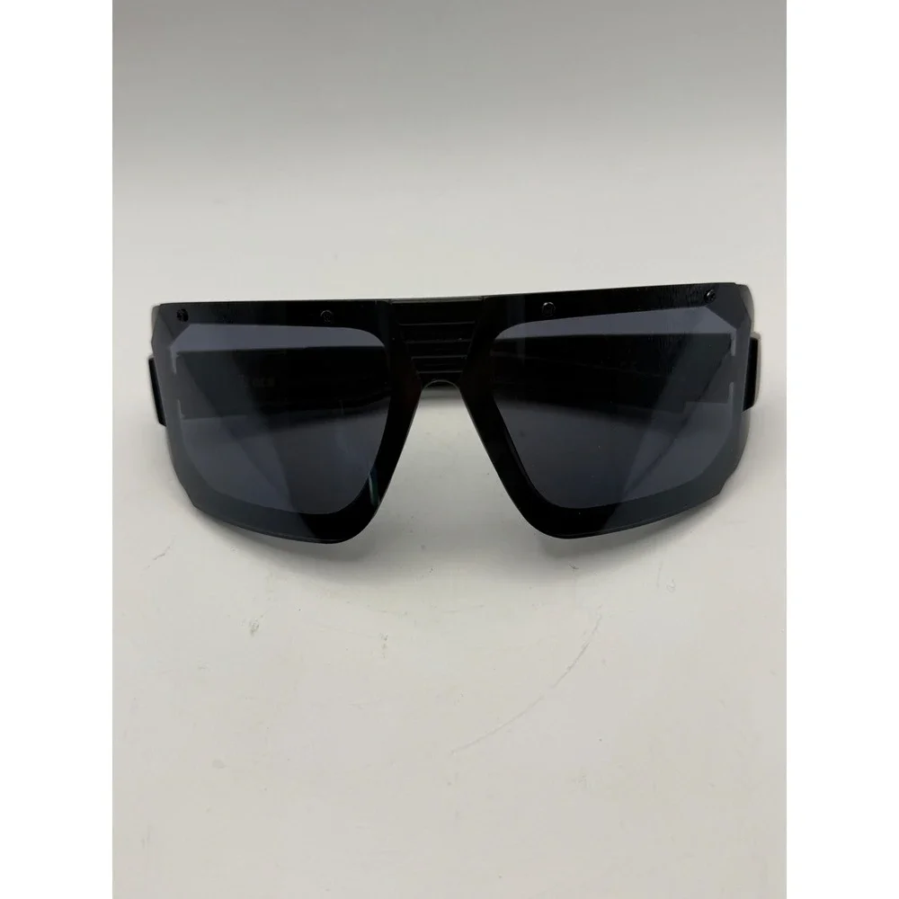 Locs Hardcore Shield Sunglasses Matte Black Wrap LOC91202-MB Dark Smoke Lens